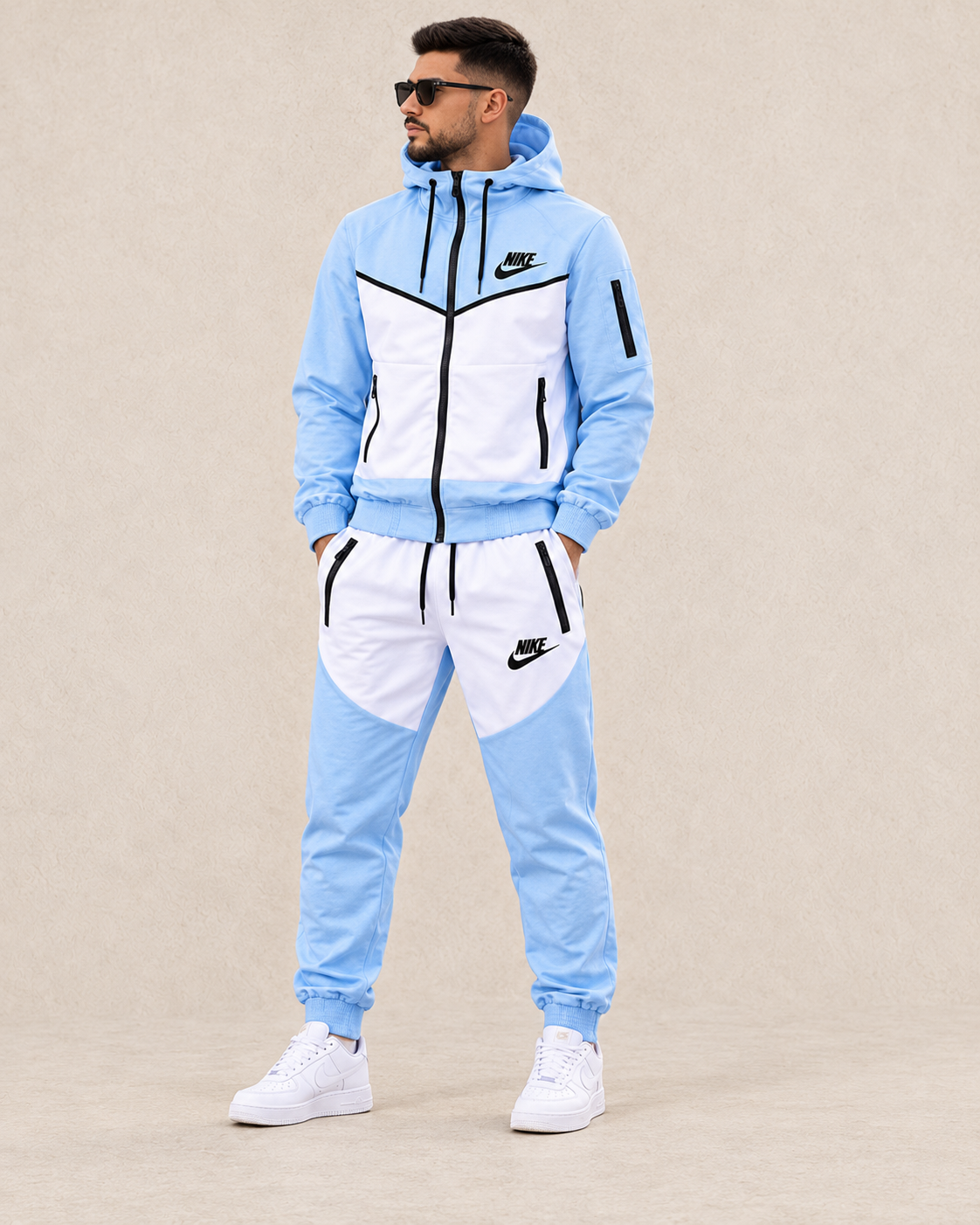 Nike Tech Fleece Azul e Branco — fotografia 1