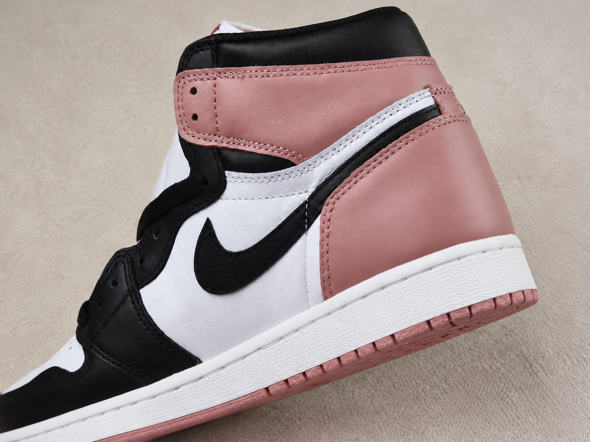 NIKE AIR JORDAN 1 PRETO / ROSA / BRANCO