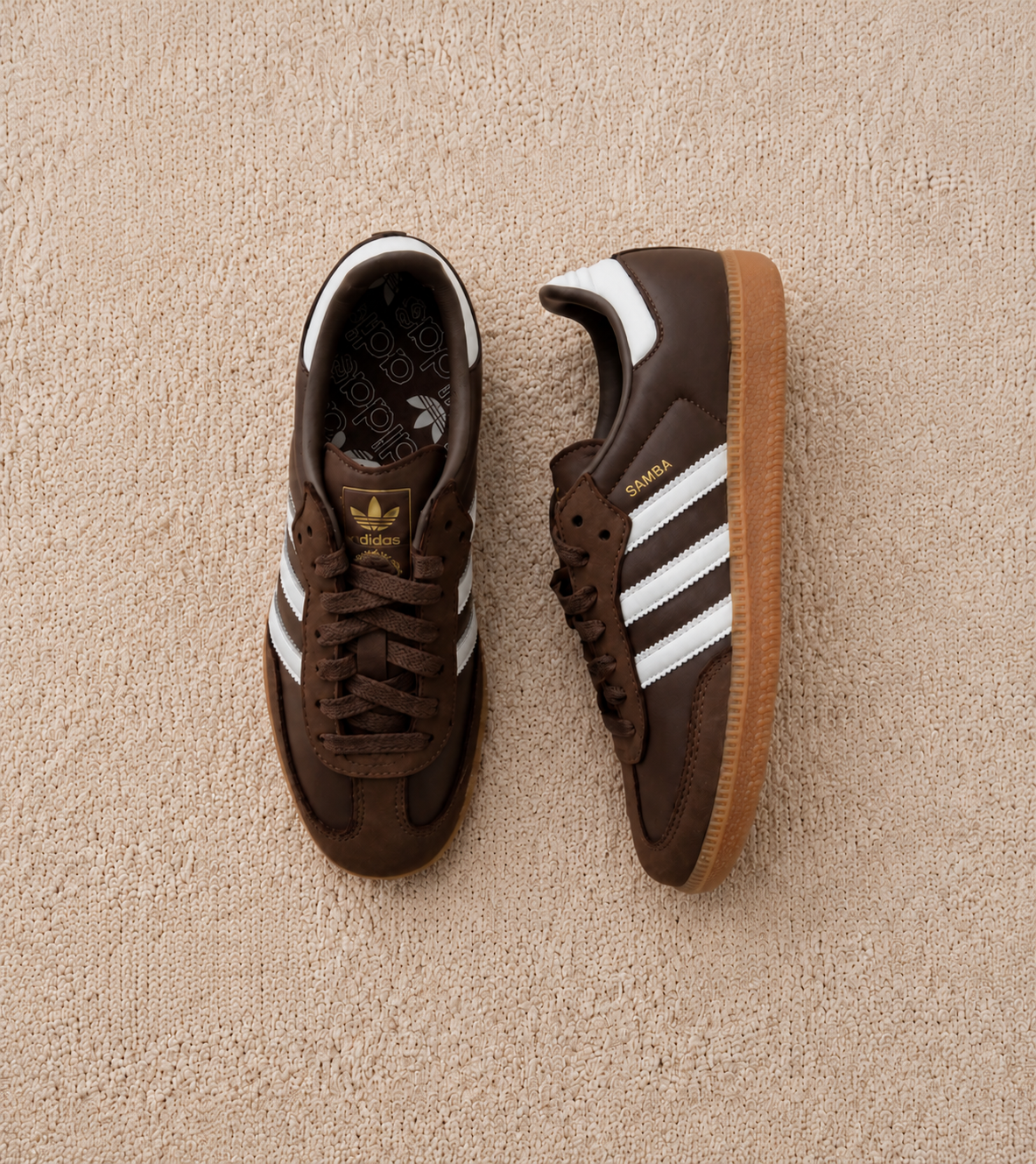ADIDAS SAMBA CASTANHO / BRANCO