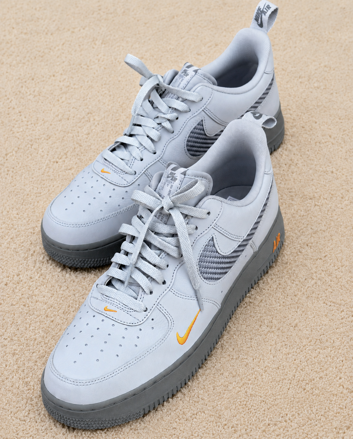 NIKE AIR FORCE 1 LOW CINZA / LARANJA