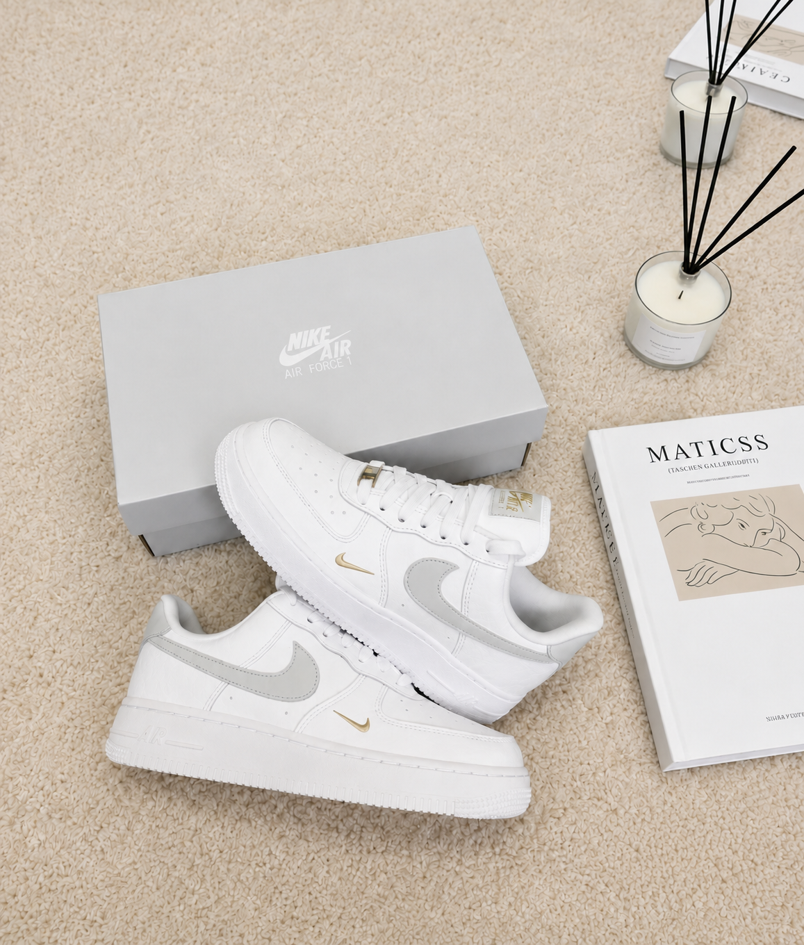 NIKE AIR FORCE 1 LOW BRANCO / CINZA