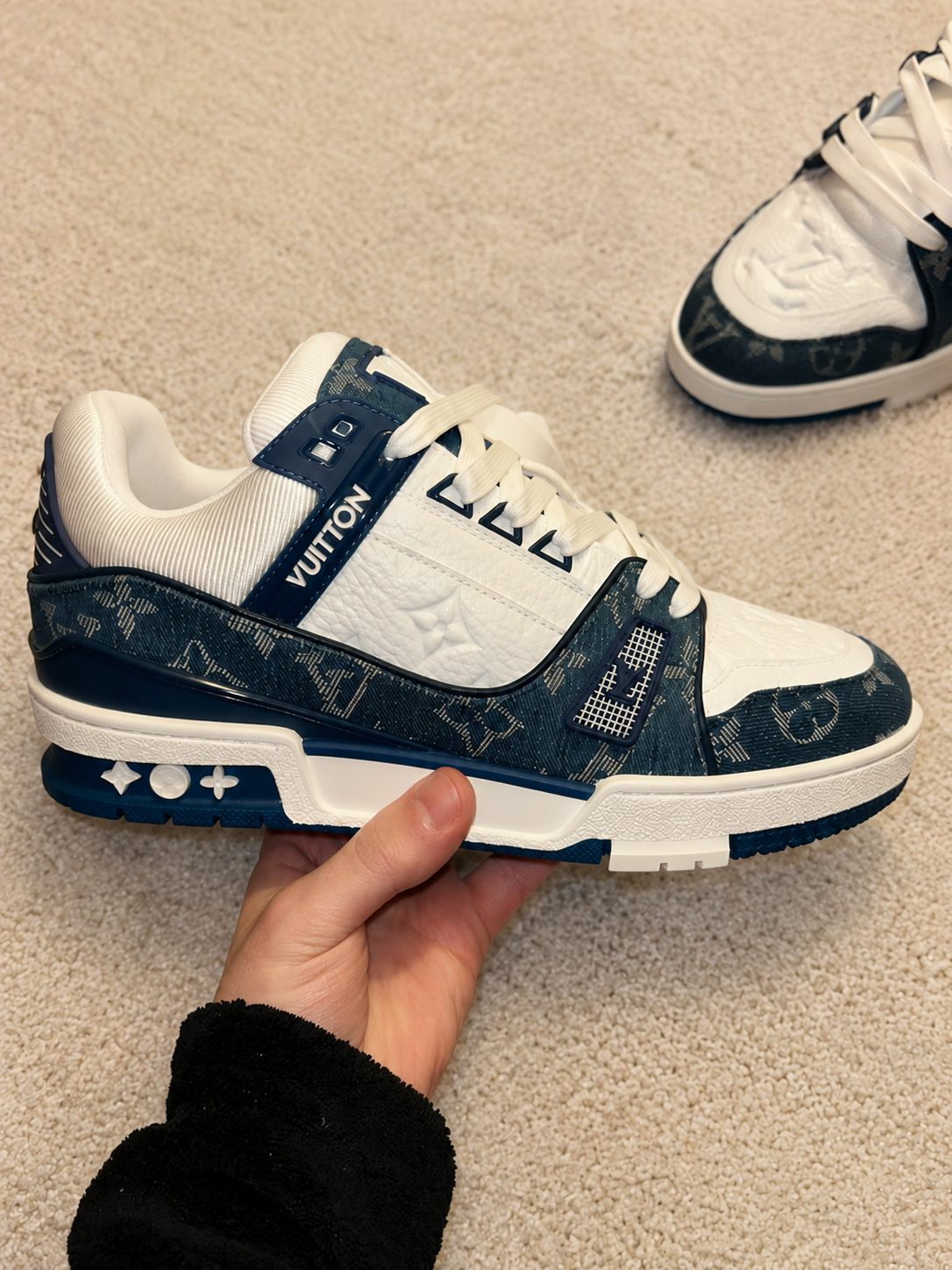 LOUIS VUITTON LV TRAINER AZUL / BRANCO