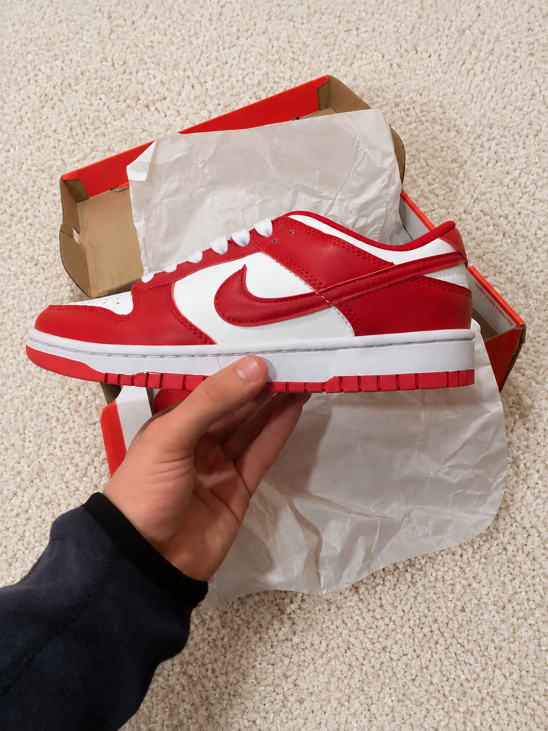 NIKE DUNK BRANCO / VERMELHO
