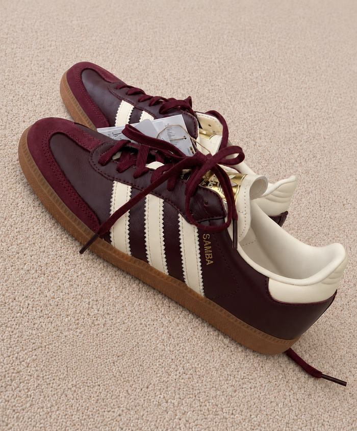 ADIDAS SAMBA BORDÔ / BRANCO