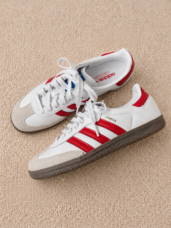 ADIDAS SAMBA BRANCO / VERMELHO