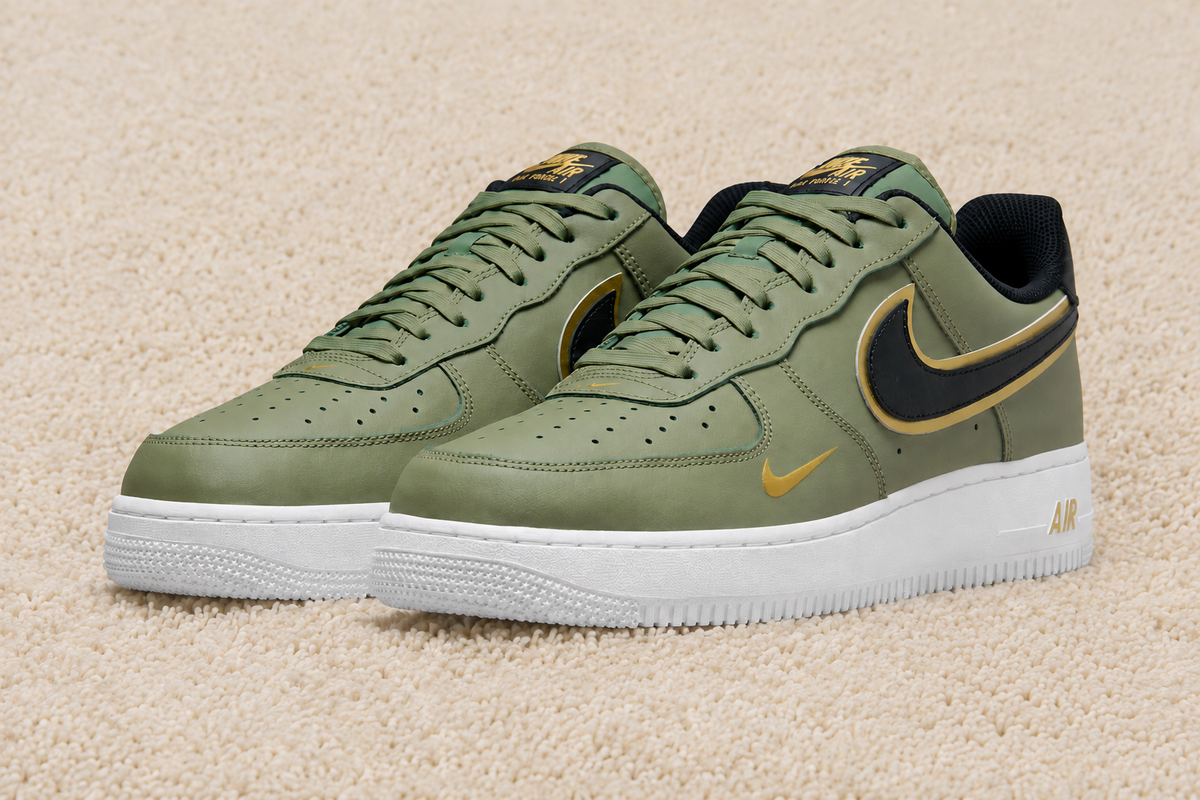 NIKE AIR FORCE 1 LOW VERDE / DOURADO