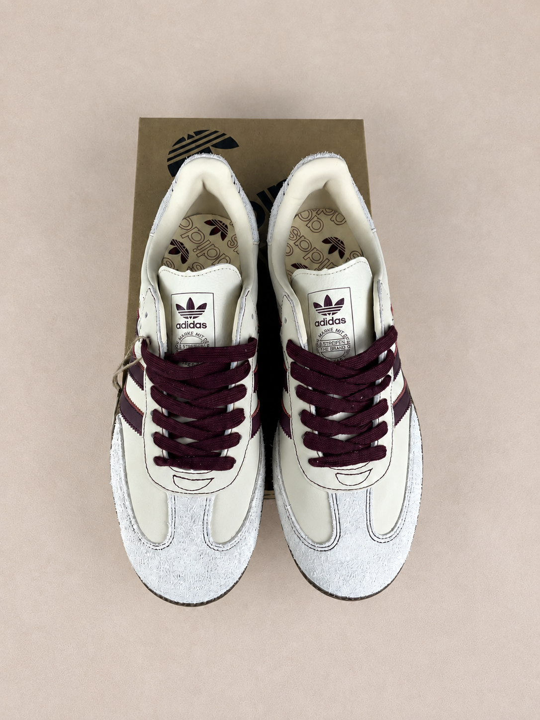 ADIDAS SAMBA BEGE / BORDÔ